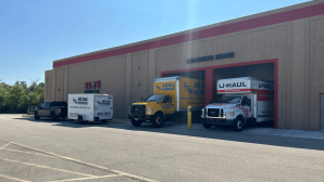 All Out Movers Trucks at Storage Facility